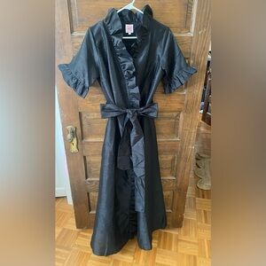 Chic Black Ruffle Maxi Dress